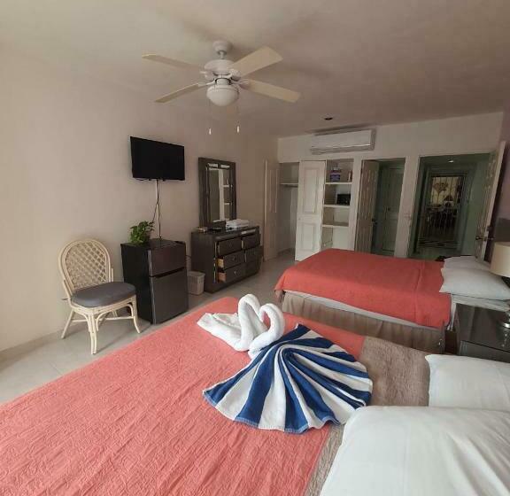 غرفة قياسية رباعية, Enna Inn Ixtapa Habitación Vista Al Mar