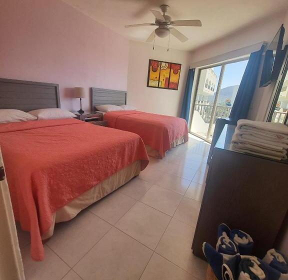 غرفة قياسية رباعية, Enna Inn Ixtapa Habitación Vista Al Mar