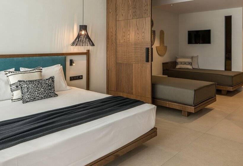 غرفة عائلية مطلّة علي البحر, Fodele Beach Water Park Resort