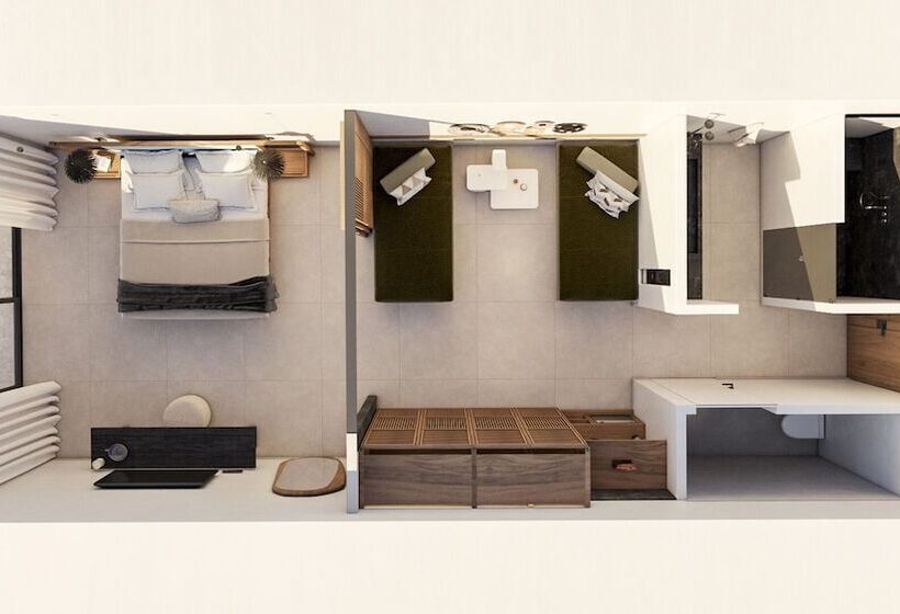 غرفة عائلية مطلّة علي البحر, Fodele Beach Water Park Resort