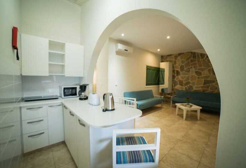 带1个卧室的带海景的公寓, Myroandrou Beach Hotel Apartments