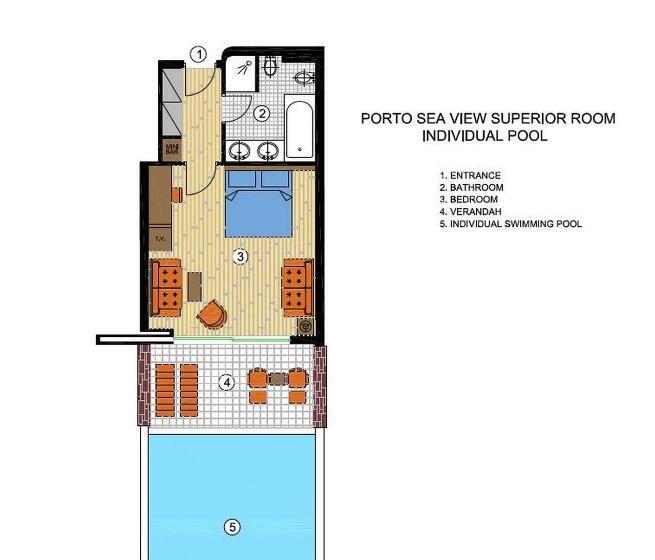 Номер Superior Индивидуальный Вид на Море, Porto Elounda Golf & Spa Resort