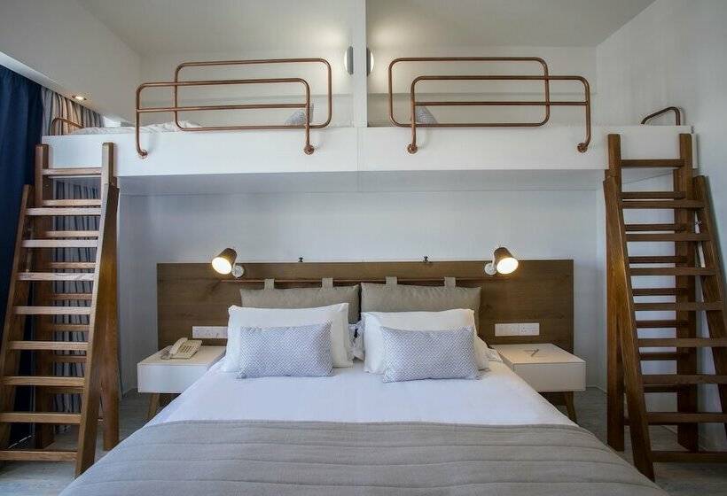 חדר משפחתי צדדי נוף לים, Lordos Beach Hotel & Spa