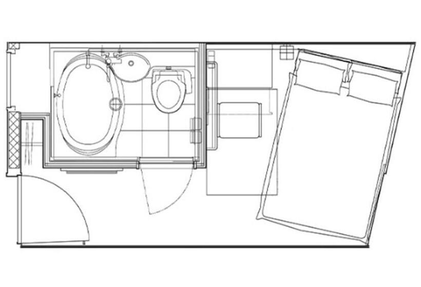 חדר בסיסי מיטה זוגית, Nihonbashi Saibo
