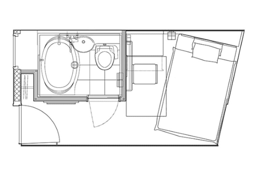 חדר סטנדרט יחיד, Nihonbashi Saibo