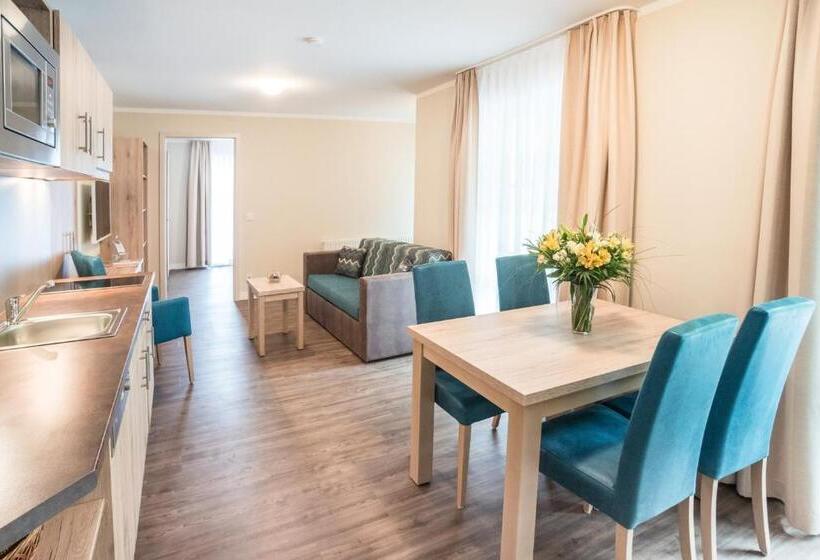 Апартаменты 1 Спальня Вид на Сад, Akzent Apartmenthotel Residenz