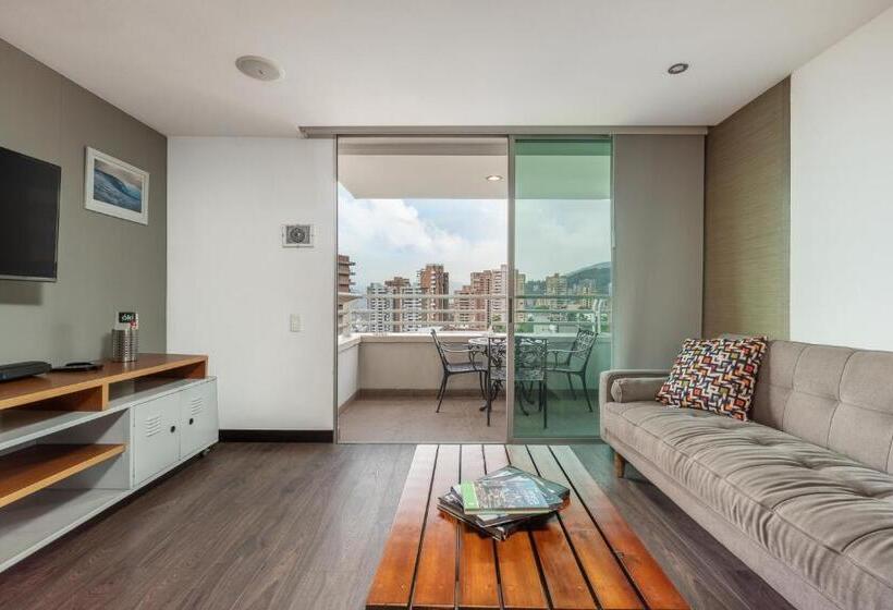 带1个卧室的带阳台的公寓, Poblado Alejandria