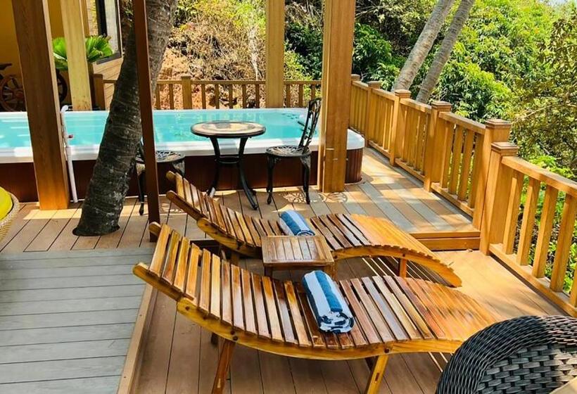 וילת חדר שינה 1 עם נוף לים, Cola Goa Beach Resort