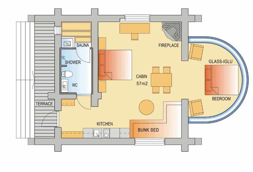 غرفة قياسية, Kakslauttanen Arctic Resort   Igloos And Chalets