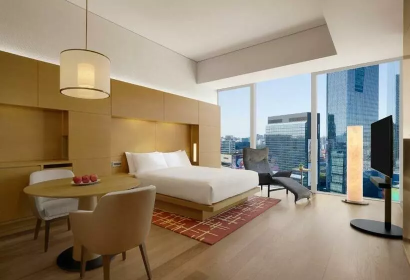キングサイズベッド、シティビューデラックスルーム, Park Hyatt Seoul