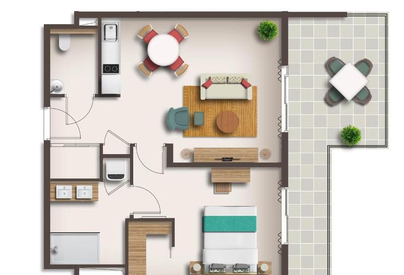 آپارتمان 1 خوابه, Domaine De Grand Baie