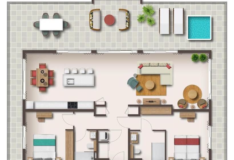 1 Bedroom Penthouse Apartment, Domaine De Grand Baie