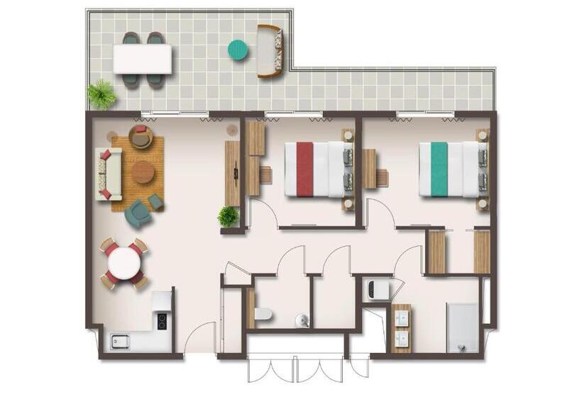 آپارتمان 2 خوابه, Domaine De Grand Baie