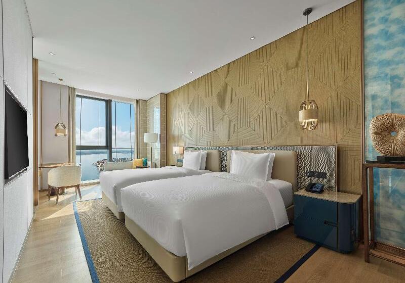חדר פרמיום נוף לים, Hilton Hainan Ocean Flower Island