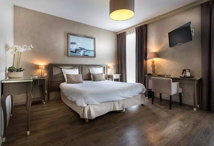 اتاق استاندارد با تخت دوبل و چشمانداز دریا, Best Western Hotel De La Plage Saint Marc Sur Mer