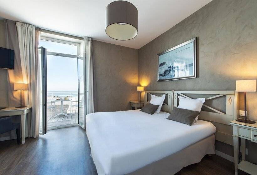חדר סטנדרט מיטה זוגית נוף לים, Best Western Hotel De La Plage Saint Marc Sur Mer