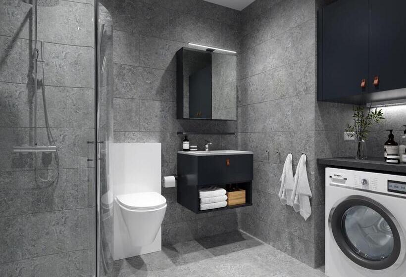 شقة غرفة واحدة مطلة على حمام السباحة, åhusbrygga Apartment