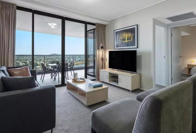 ２ベッドルームのエクゼクティブアパートメント, Oaks Brisbane Aurora Suites