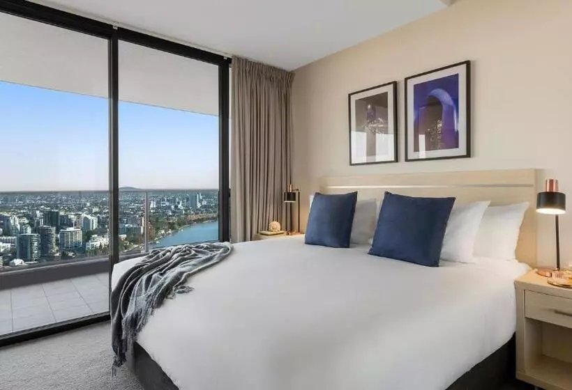 ２ベッドルームのエクゼクティブアパートメント, Oaks Brisbane Aurora Suites