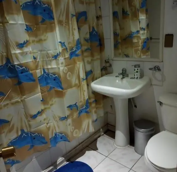 バスルーム共同エコノミー4人部屋, Hostal Valentino Villarrica