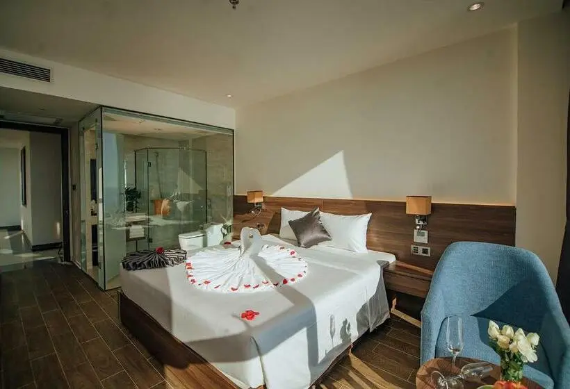 اتاق استاندارد با چشم‌انداز دریا, Phương Bắc Luxury