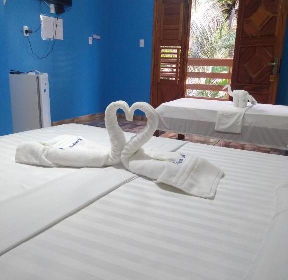 חדר סטנדרט לשלושה עם נוף לבריכה, Pousada E Restaurante Lagoa Azul