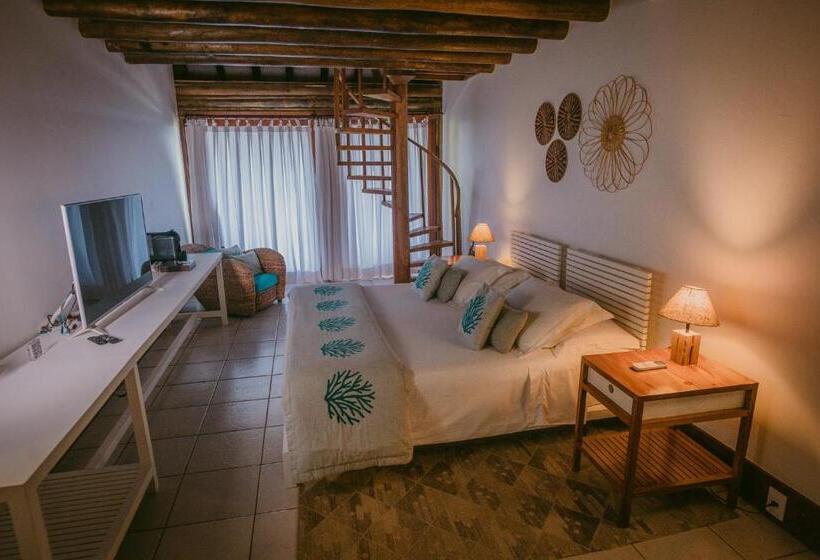 חדר דלוקס עם מרפסת נוף לים, Pousada Maravilha