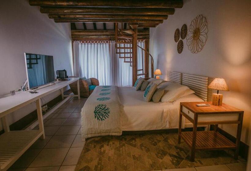 חדר דלוקס עם מרפסת נוף לים, Pousada Maravilha