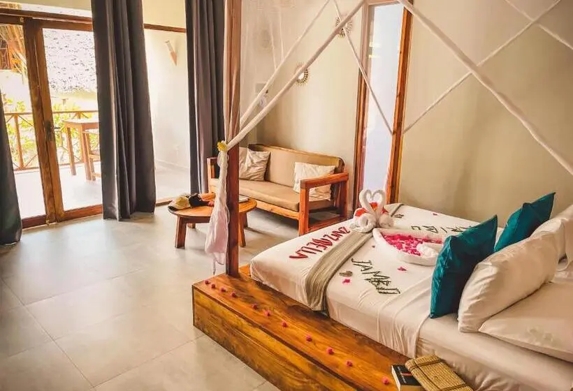 オーシャンビューデラックスルームバルコニー付き, Zanzibella Hotel & Spa