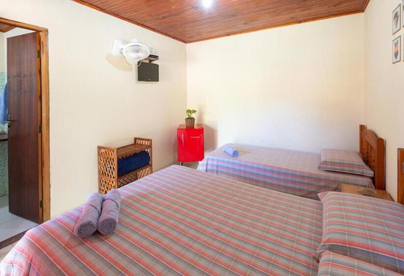 חדר סטנדרט לשלושה עם נוף לגינה, Pousada Aconchego