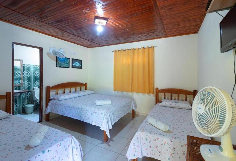 חדר לארבעה סטנדרטי עם נוף לגינה, Pousada Aconchego