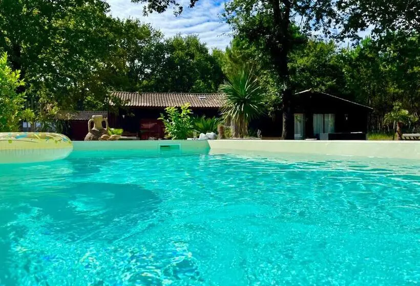 エコノミールーム, Hacienda De La Canopée Avec Piscine Chauffée Au Sel