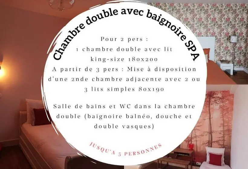 バスタブ付きスタンダードルーム, Le Relais Des Roses  Chambres D Hôtes