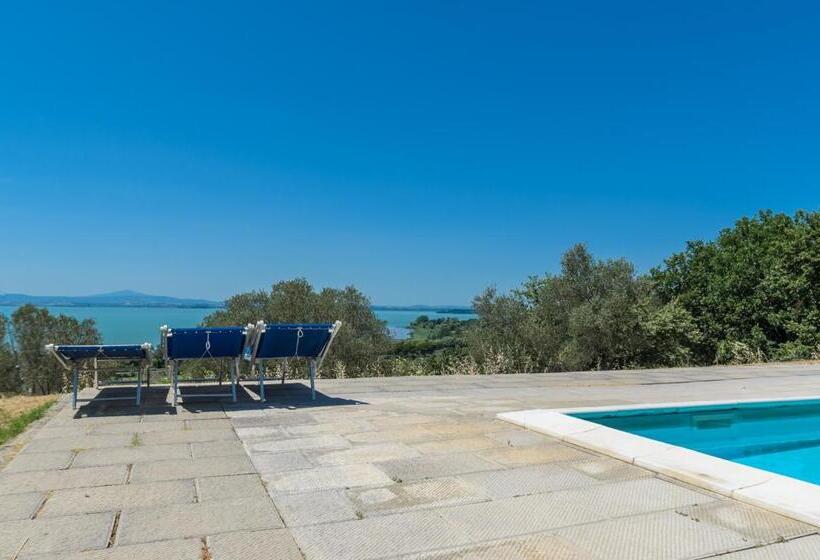1 Bedroom Apartment Lake View, Poloturisticoumbria Rustico Con Piscina Vista Lago
