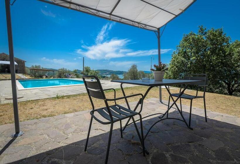 1 Bedroom Apartment Lake View, Poloturisticoumbria Rustico Con Piscina Vista Lago