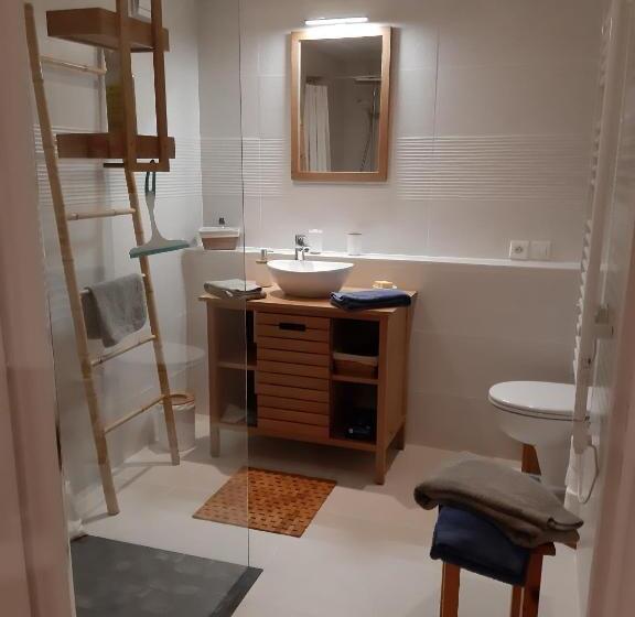 חדר משפחתי נוף לגינה, La Longère D Arzoù, Chambres D Hôtes