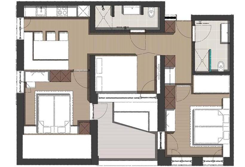 شقة غرفتين, Berghaus Schröcken   Hotel Apartments Spa