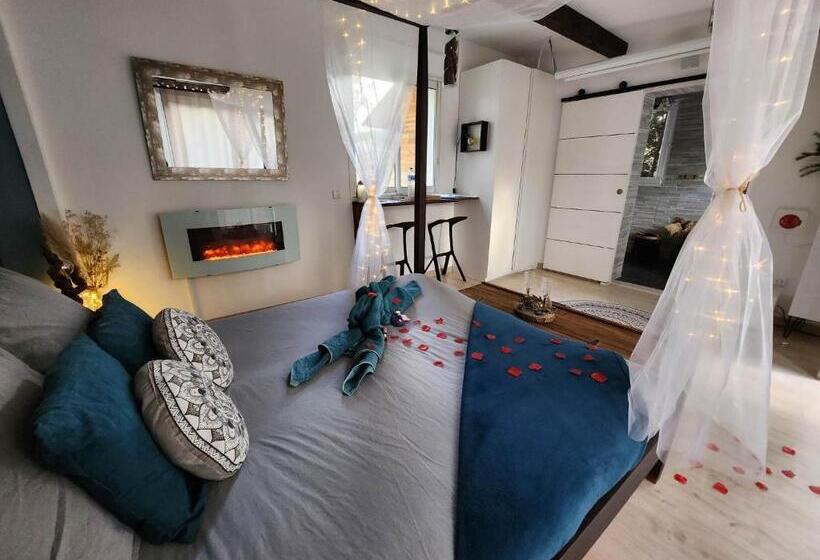 Номер Стандарт с Гидромассажем, A L Orée Des Pins   Gite Et Spa De 30 M2  Home Cinéma Et Massage En Sup