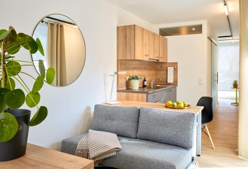 Apartamento 1 Quarto com Terraço, Modern Ausgebauter überseecontainer Als Tiny House