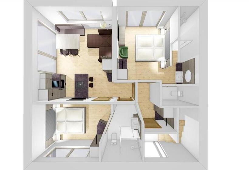 דירת חדר בקומת קרקע, Bergappartements Pröll