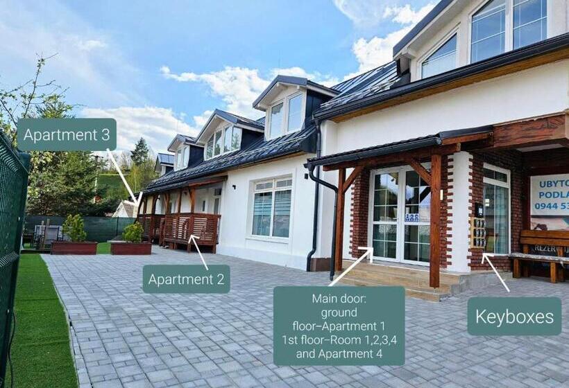 １階の１ベッドルームアパートメント, Apartmány Podlavice