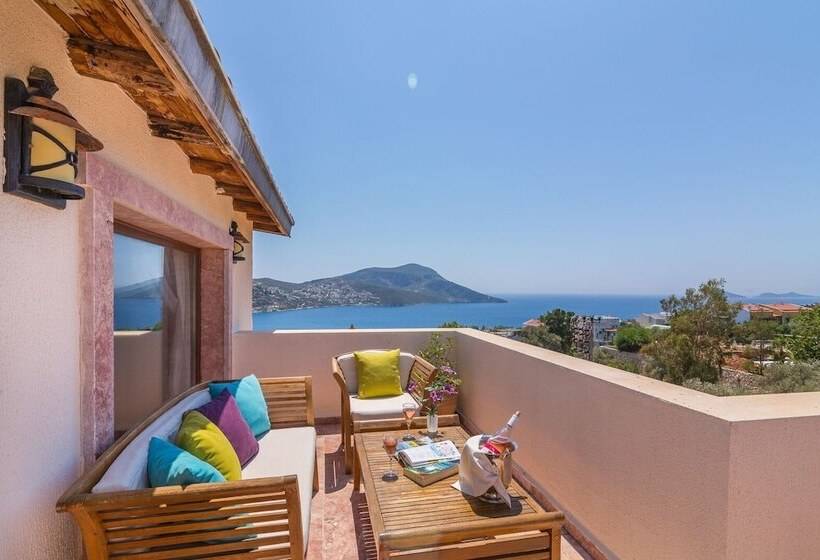 اتاق لوکس با چشم‌انداز دریا, Kalkan Oasis Hotel   Adults Only