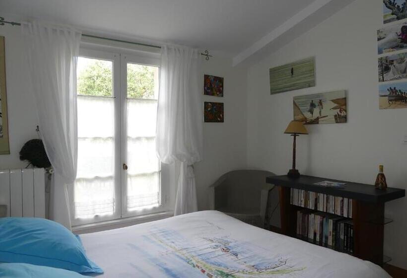 חדר סטנדרט נוף לגינה, La Passerose 3 Pièces Avec Jardin Au Calme,à 300m De La Plage