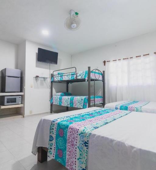 חדר משפחתי דלוקס, Zayali Bacalar Guest House