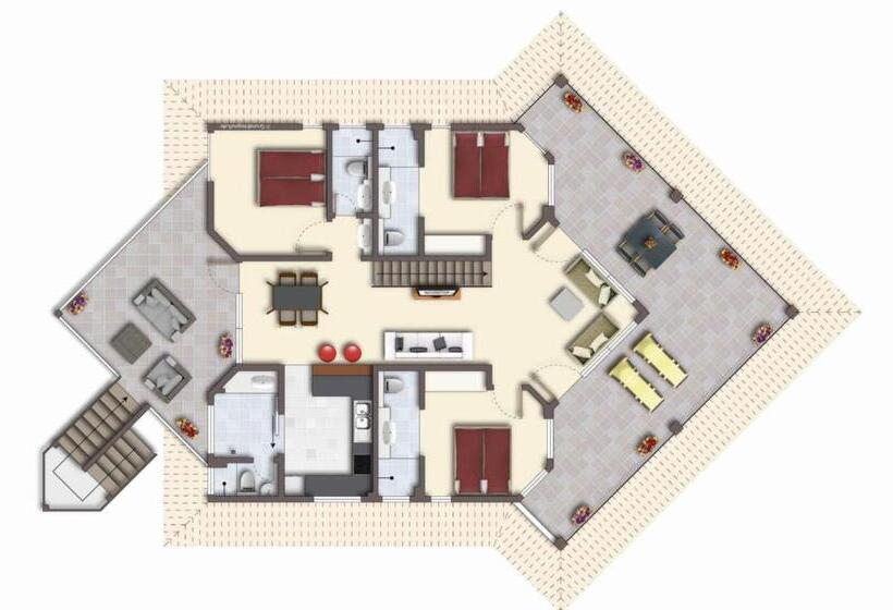 דירת 4 חדרים, Dream Beach Cumbuco Oceanfront Apartments