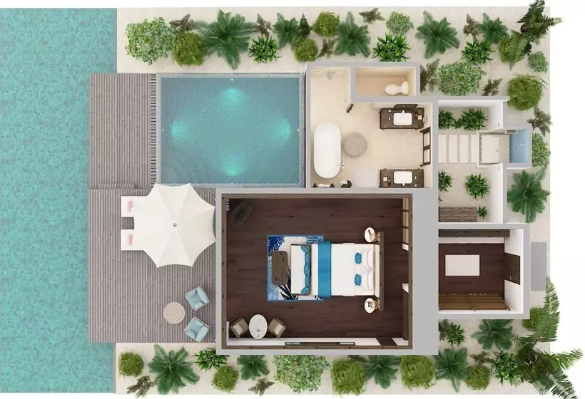 ویلای یک اتاق خوابه با استخر شنا, Anantara Veli Maldives Resort - Adults Only