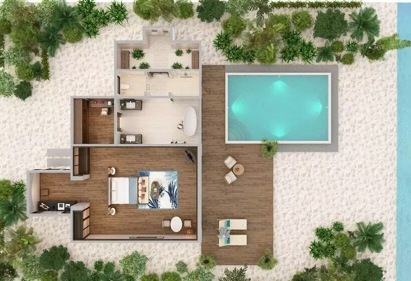 ویلای یک اتاق خوابه با استخر شنا, Anantara Veli Maldives Resort - Adults Only