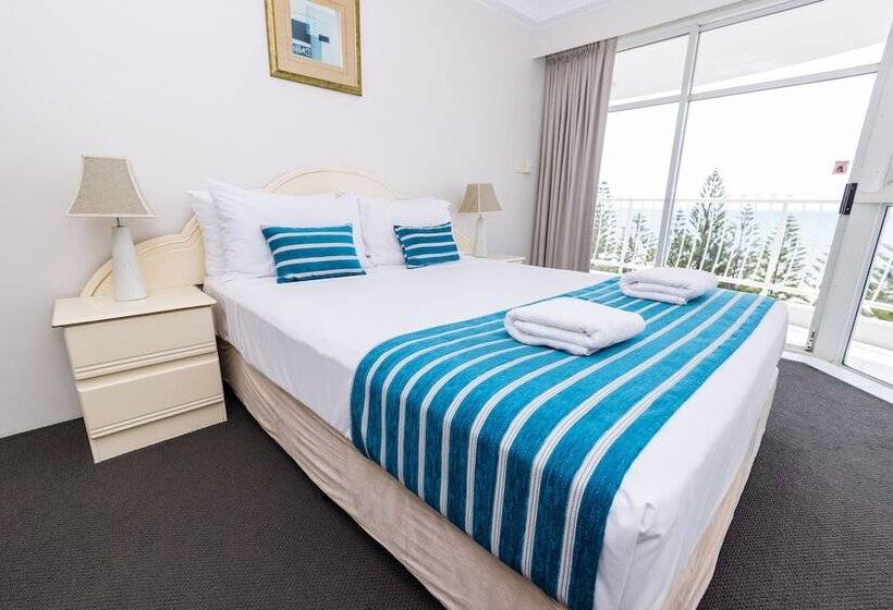 شقة إدارية غرفتين نوم, Burleigh Surf Apartments