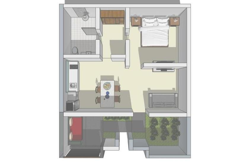 单卧家庭公寓, Rama Residence Petitenget