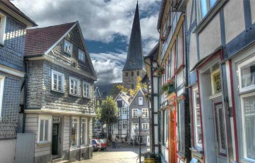 标准单人间共用浴室, Gästehaus Am Hattinger Rathaus